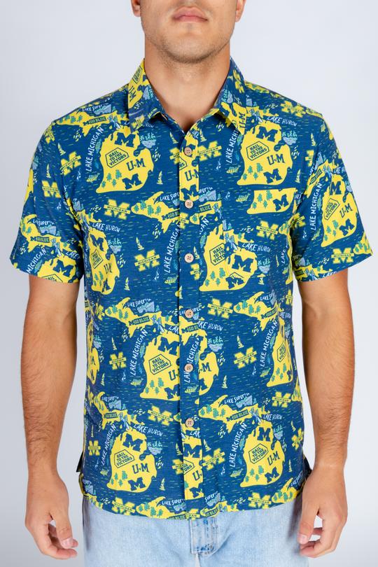 The Lake Country | Michigan Wolverine Hawaiian Shirt