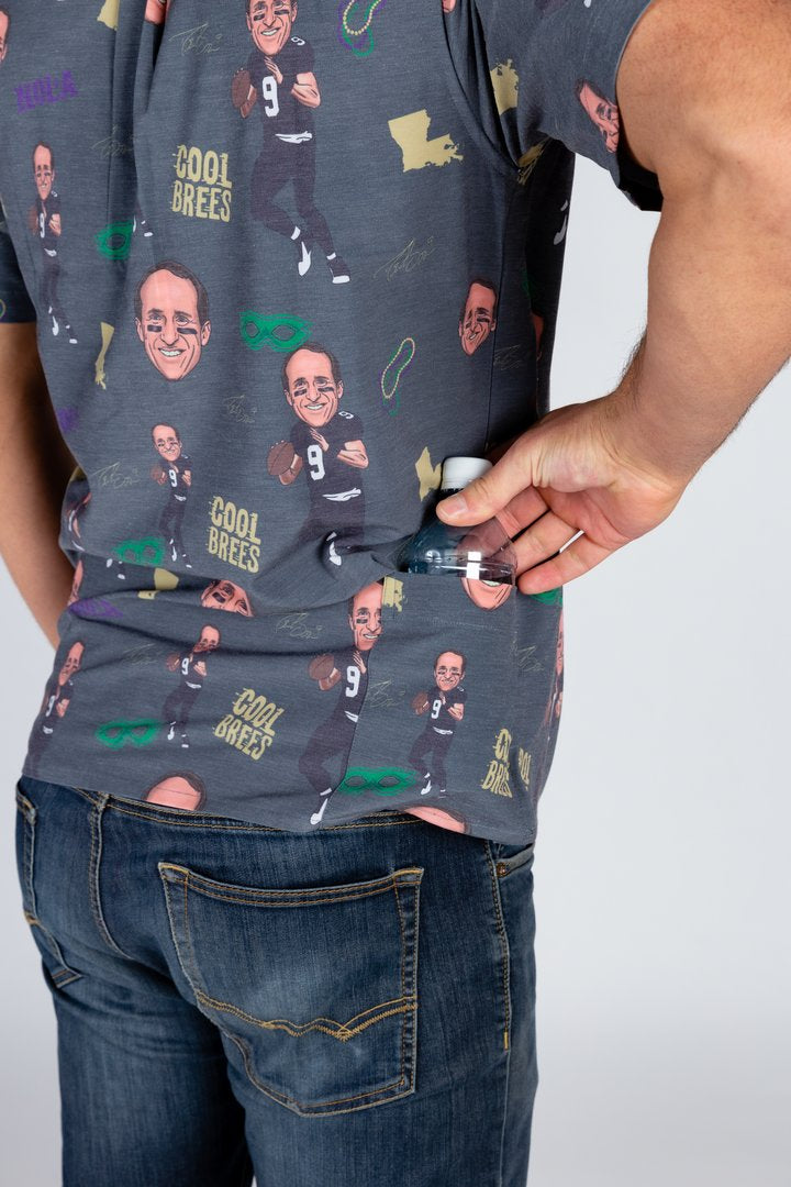 The Drew Brees | Black Hawaiian Shirt