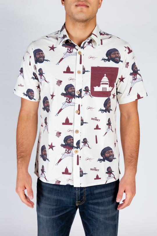 The Josh Norman | White Hawaiian Shirt