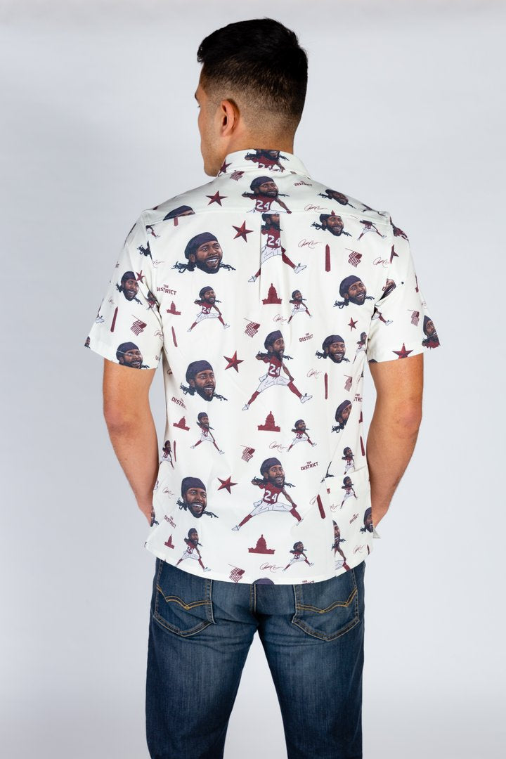 The Josh Norman | White Hawaiian Shirt
