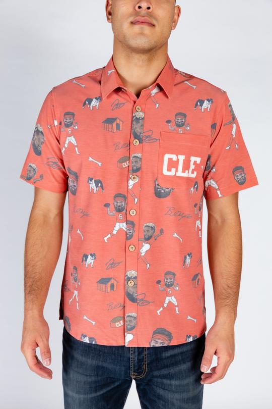 The Odell Beckham Jr. And Baker Mayfield | Orange Hawaiian Shirt