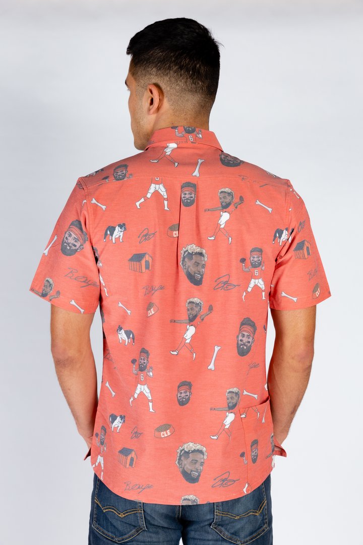 The Odell Beckham Jr. And Baker Mayfield | Orange Hawaiian Shirt