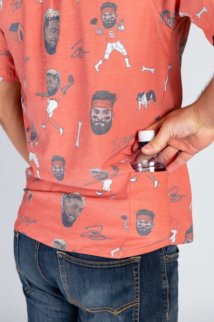 The Odell Beckham Jr. And Baker Mayfield | Orange Hawaiian Shirt