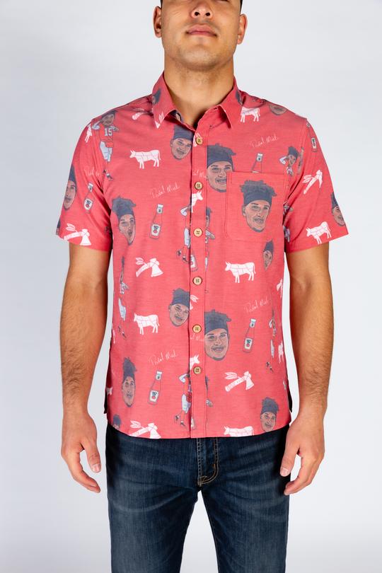 The Patrick Mahomes | Red Tomahawk Hawaiian Shirt