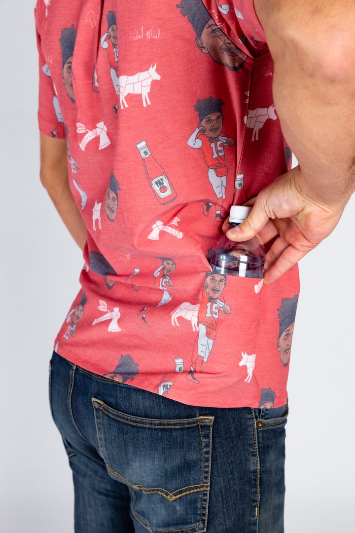 The Patrick Mahomes | Red Tomahawk Hawaiian Shirt