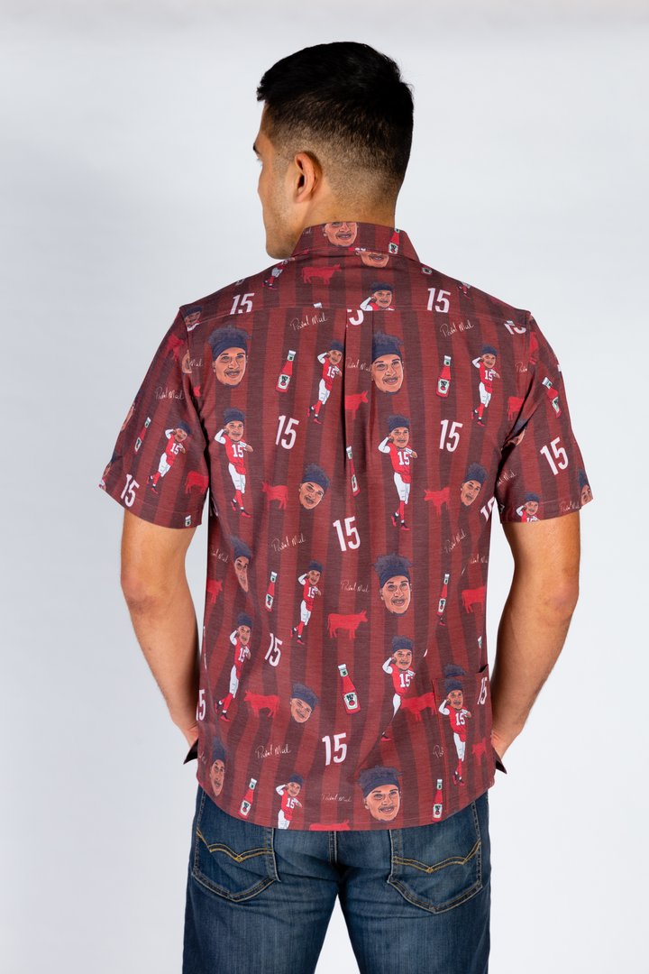 The Patrick Mahomes | Striped Hawaiian Shirt