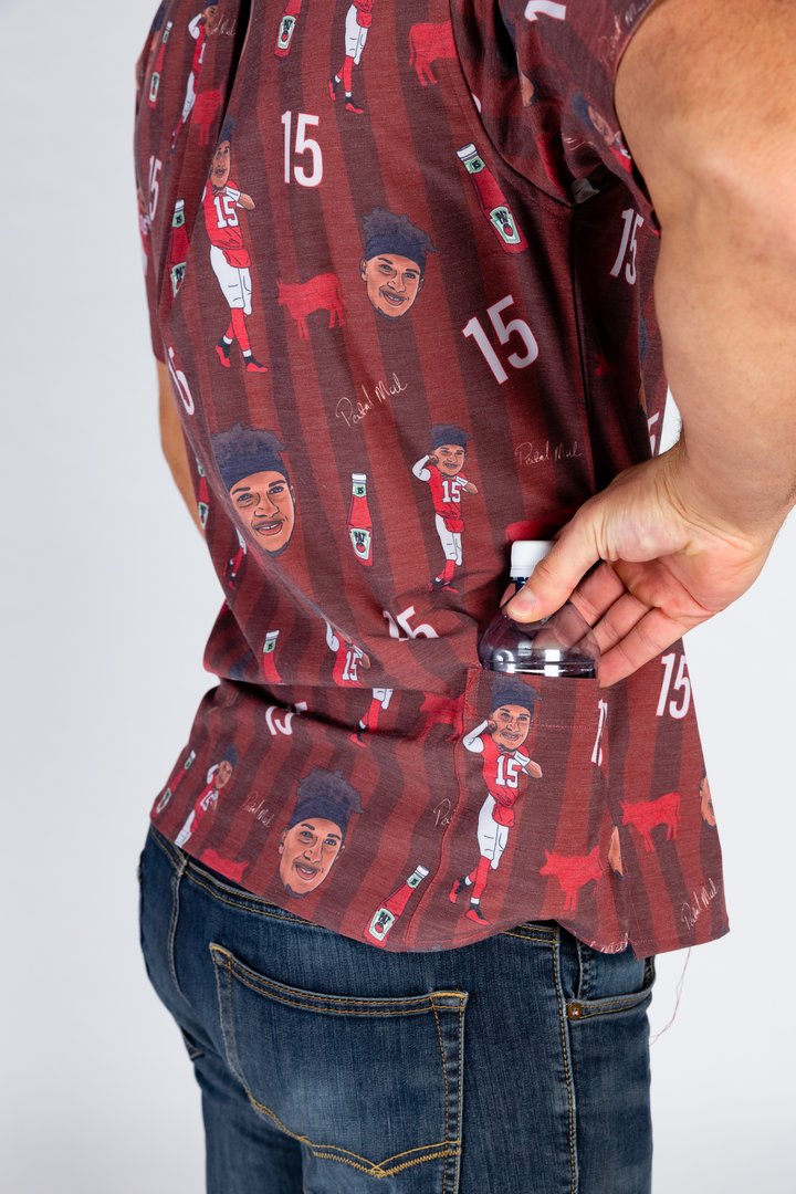 The Patrick Mahomes | Striped Hawaiian Shirt