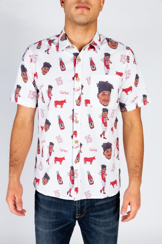 The Patrick Mahomes | White Hawaiian Shirt