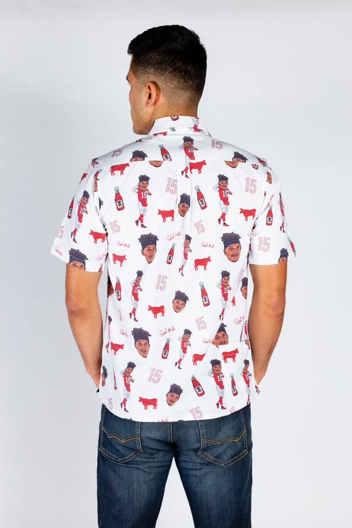 The Patrick Mahomes | White Hawaiian Shirt