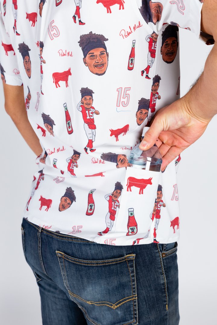 The Patrick Mahomes | White Hawaiian Shirt