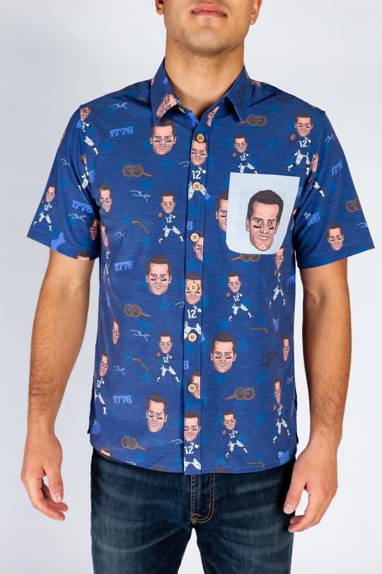 The Tom Brady | Blue Hawaiian Shirt