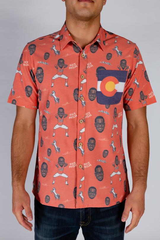 The Von Miller | Orange Hawaiian Shirt