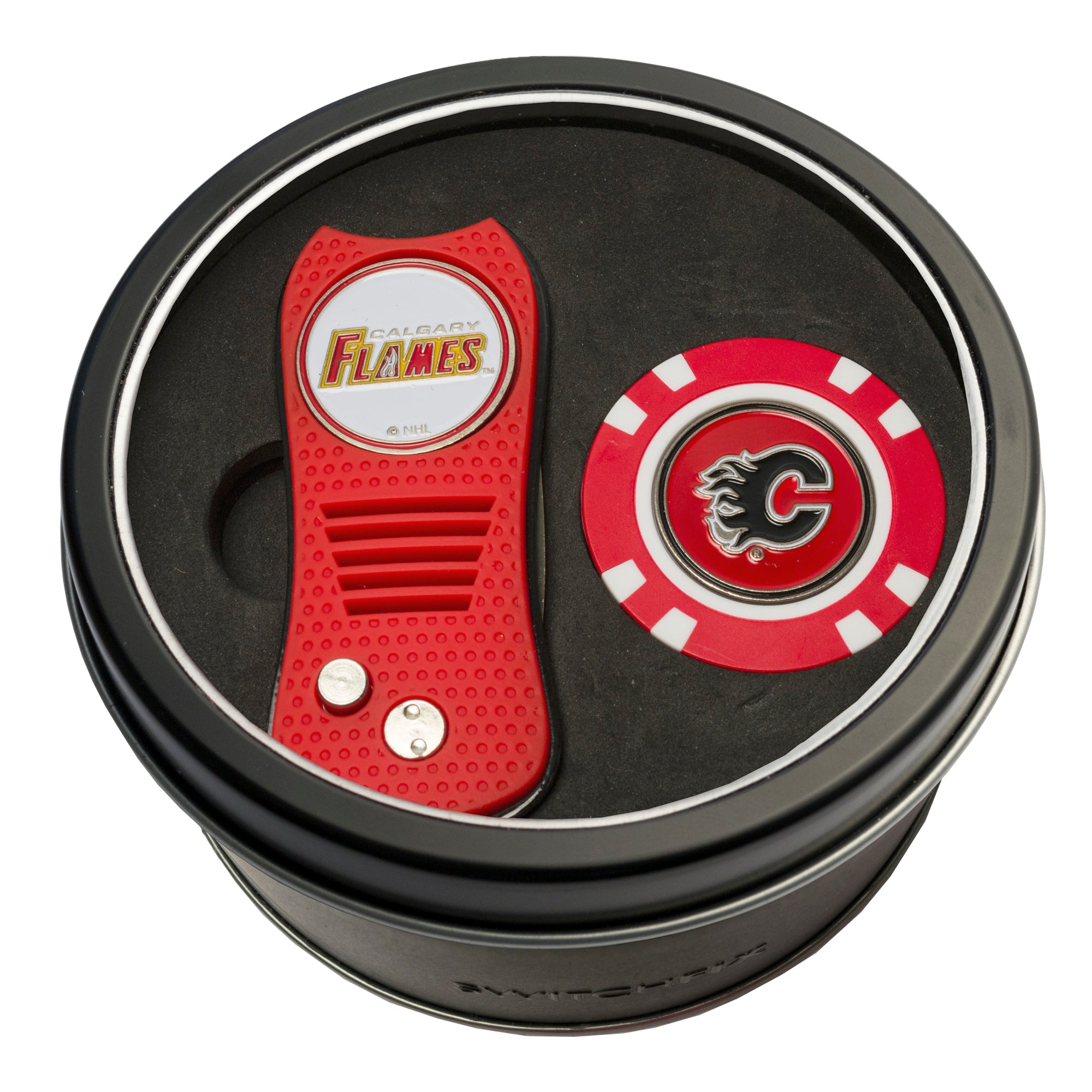 CALGARY FLAMES SWITCH CHIP TIN