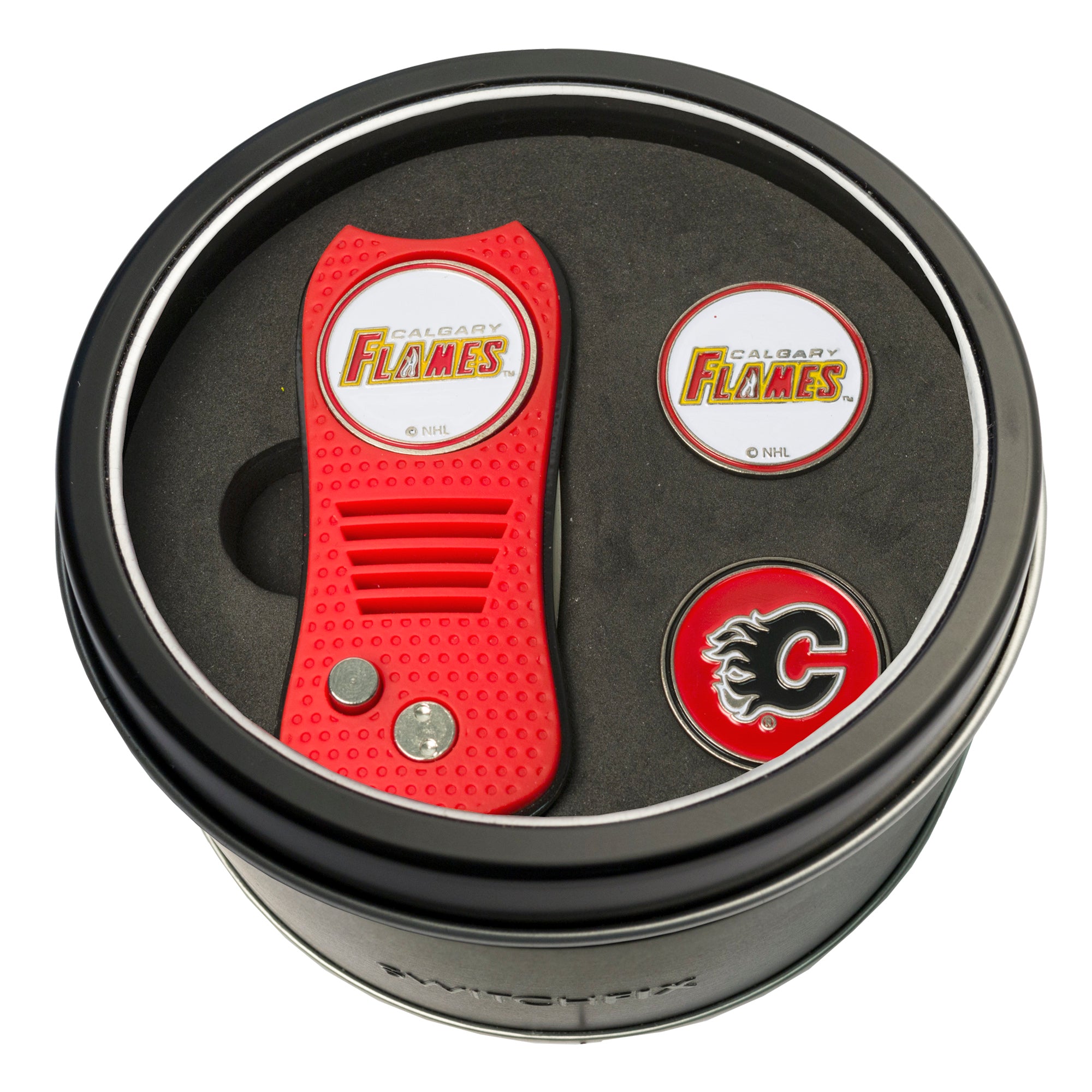 CALGARY FLAMES SWITCH MARKERS TIN