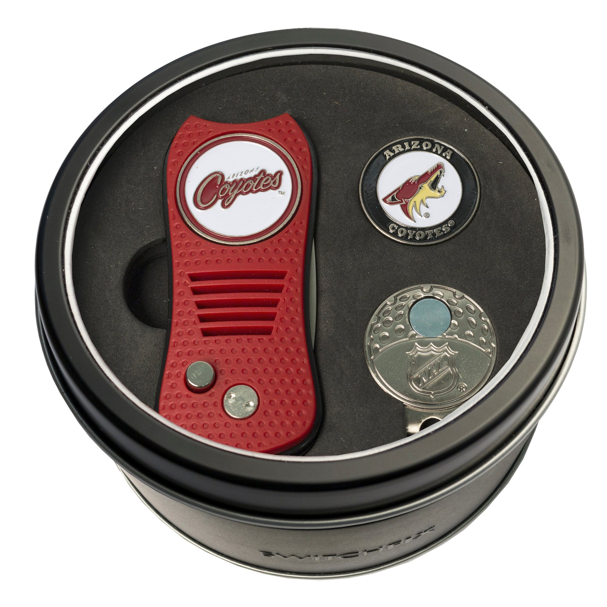 ARIZONA COYOTES SWITCH CAP CLIP TIN