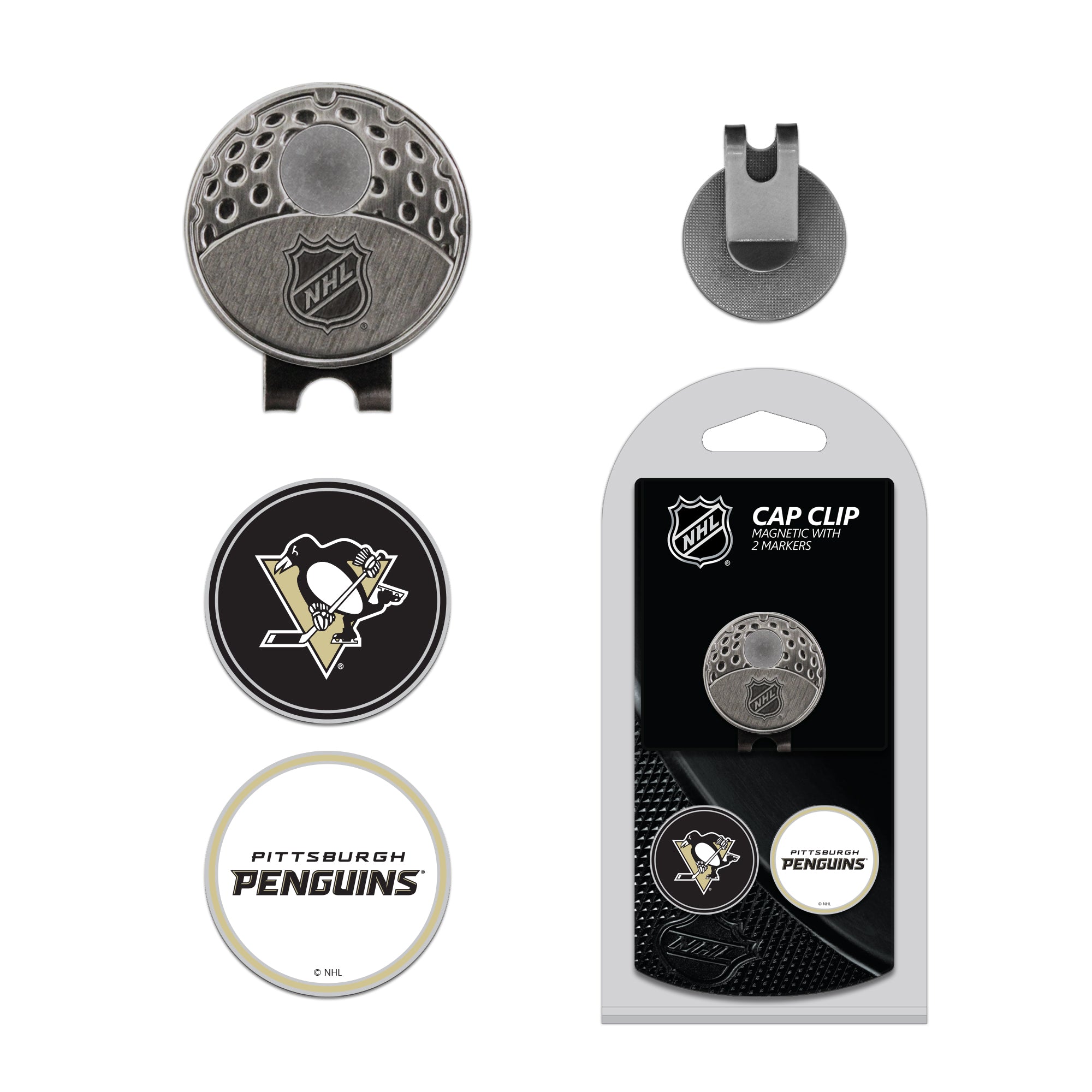 PITTSBURGH PENGUINS 2 MKR CAP CLIP