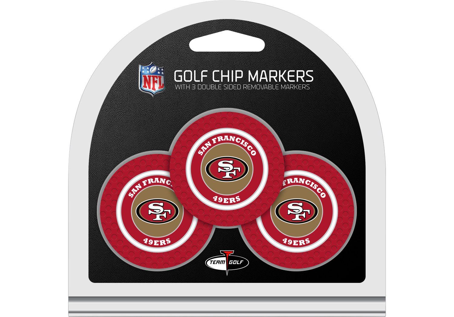 SAN FRANCISCO 49ERS 3 PK GOLF CHIP