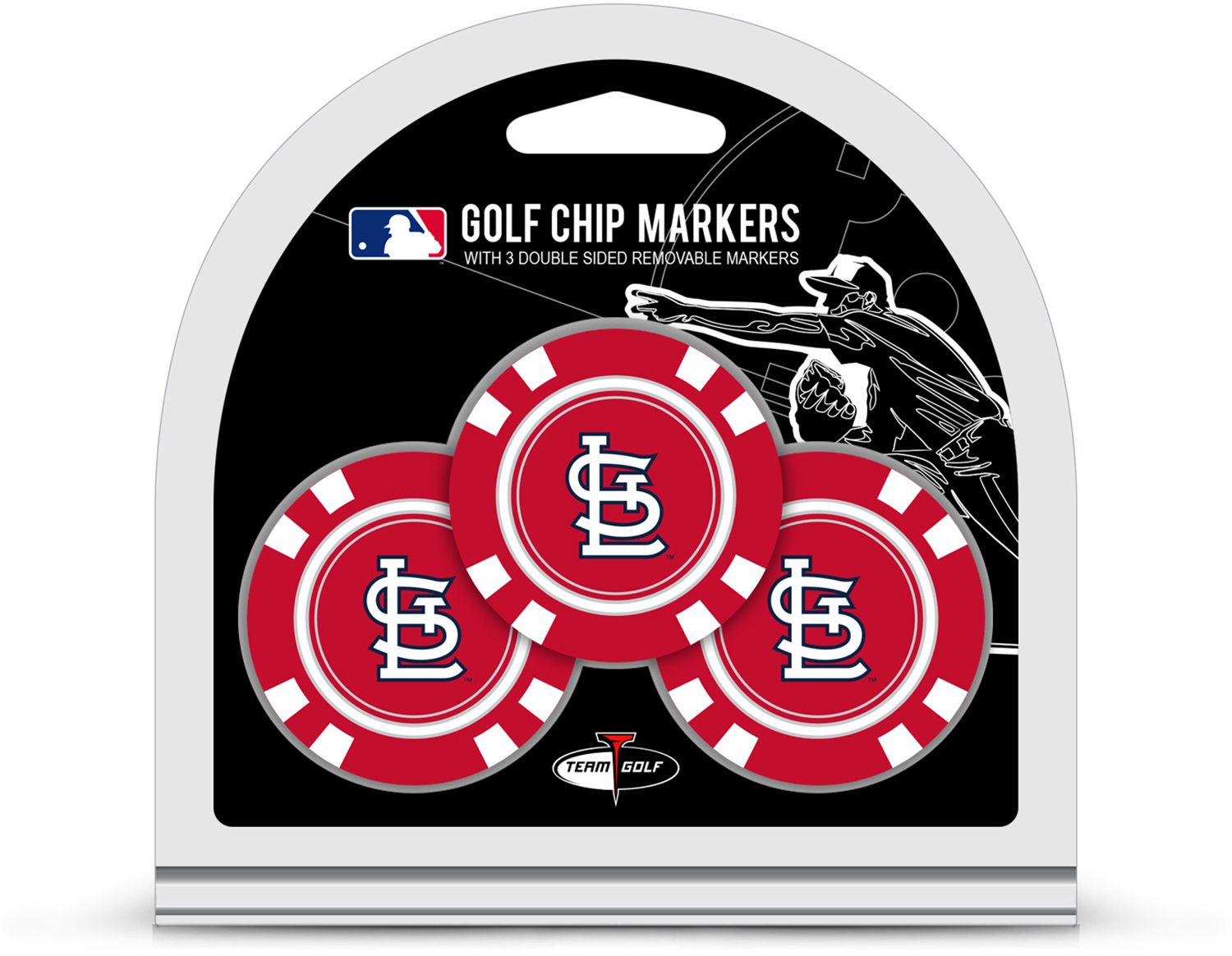 ST LOUIS CARDINALS 3 PK GOLF CHIP