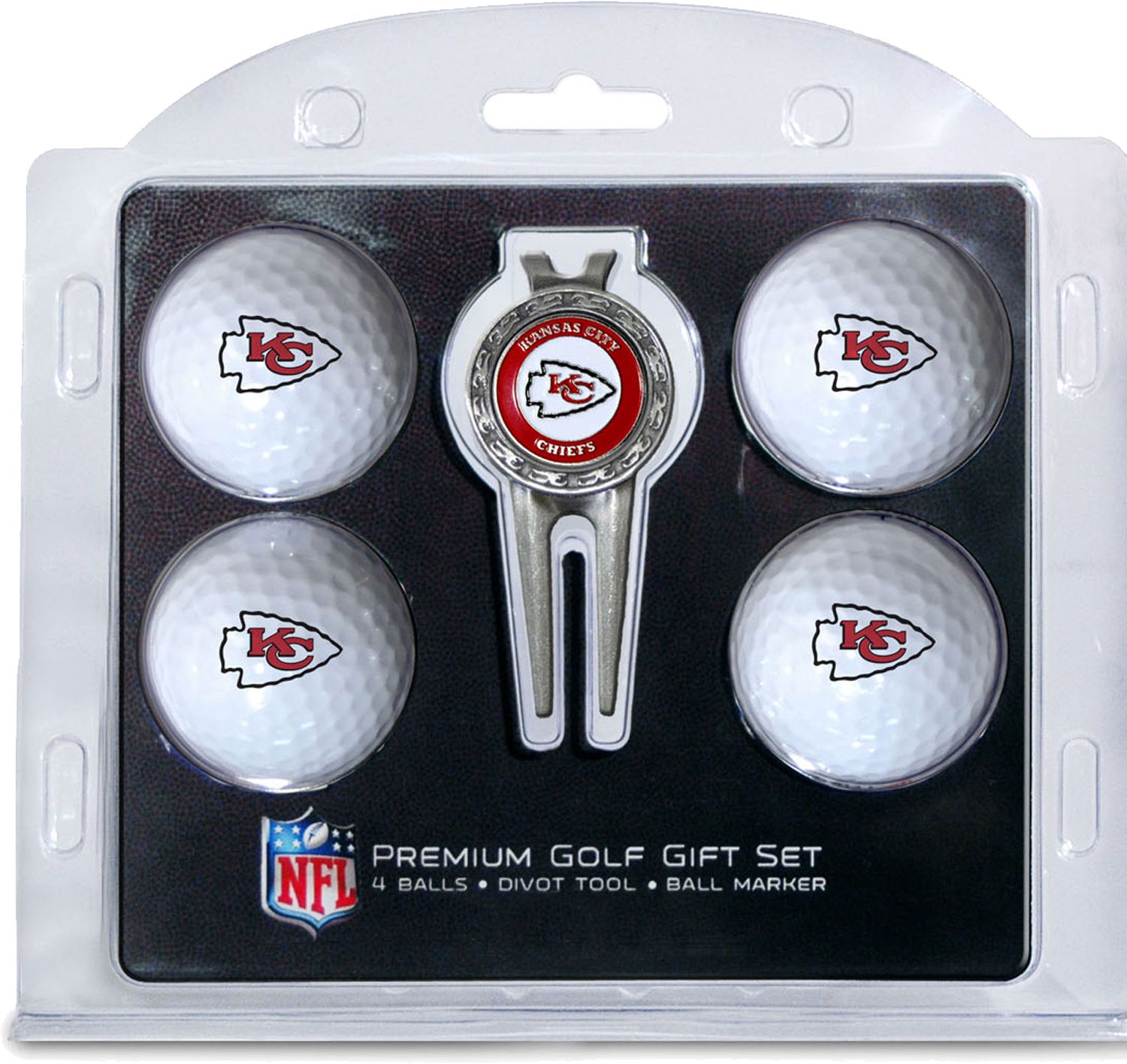 KANSAS CITY CHIEFS 4 BALL GIFT SET
