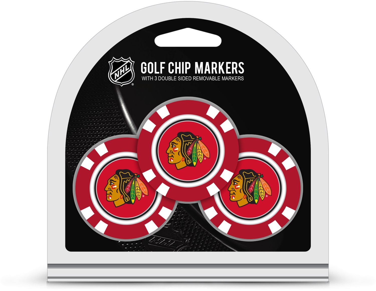 CHICAGO BLACKHAWKS 3 PK GOLF CHIP