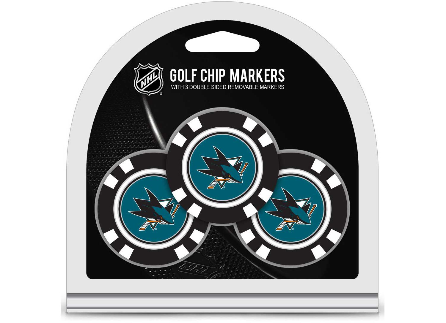 SAN JOSE SHARKS 3 PK GOLF CHIP