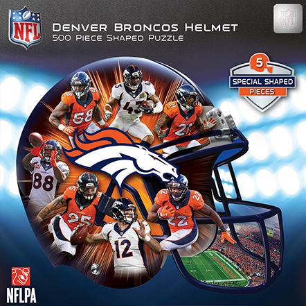 Denver Broncos 500pc Helmet Shaped Puzzle