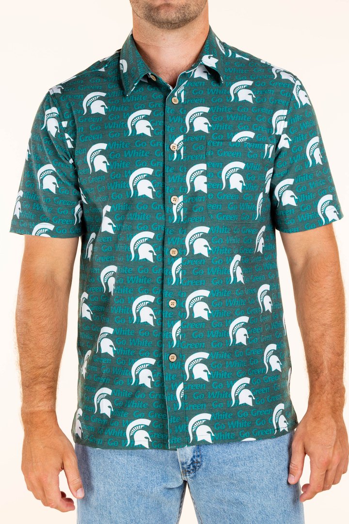 Go Green Go White Go Spartans | Michigan State Hawaiian Shirt