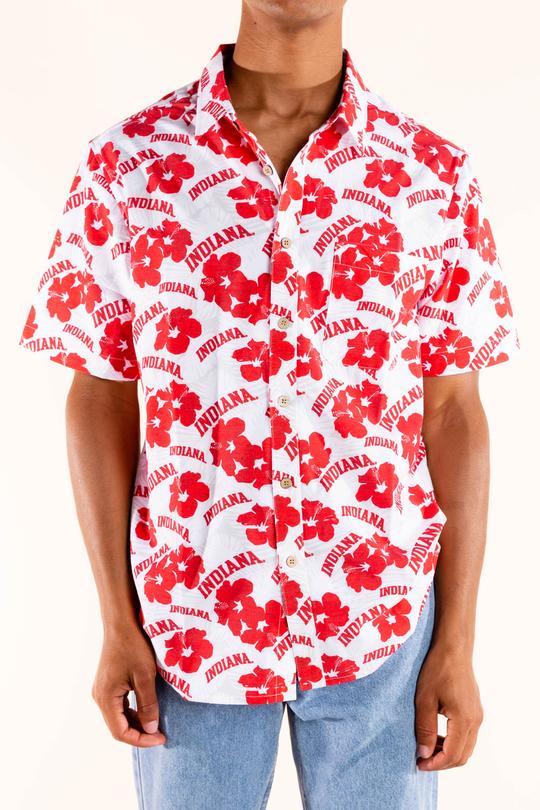 Stop & Smell The Hibiscus | Indiana University Hawaiian Shirt
