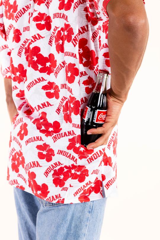 Stop & Smell The Hibiscus | Indiana University Hawaiian Shirt
