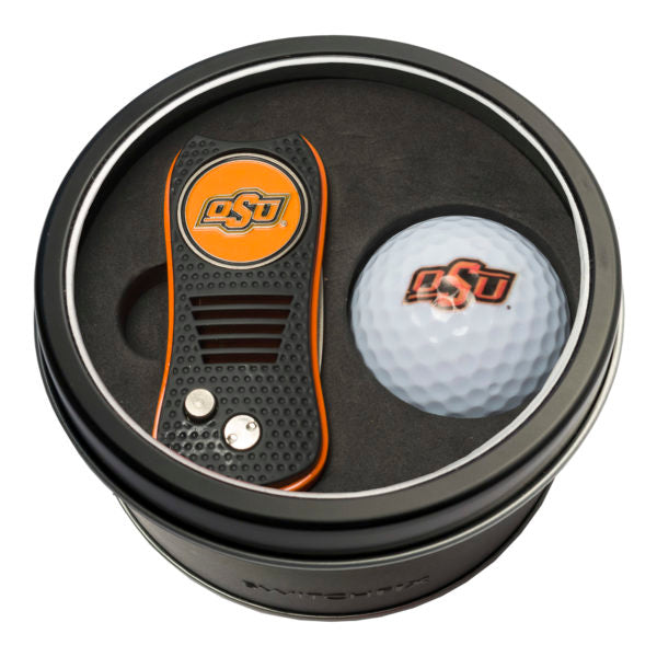 OKLAHOMA ST SWITCH BALL TIN