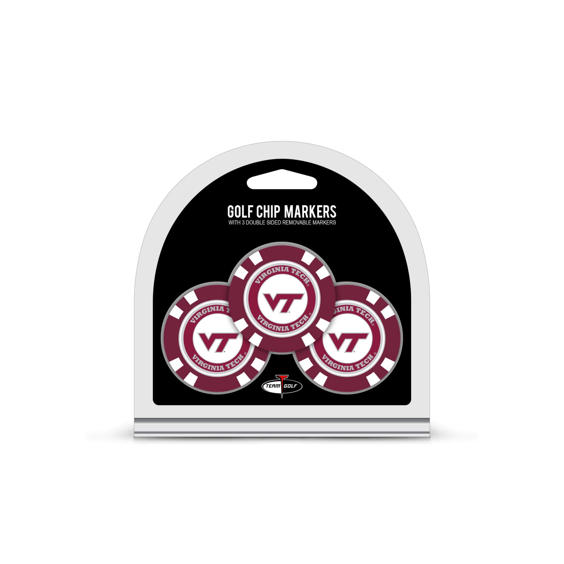 VIRGINIA TECH 3 PK GOLF CHIP