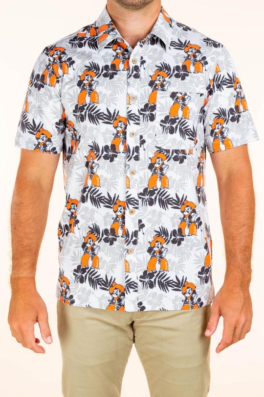 The Oklahoma State Styler | Men's Pistol Pete Hawaiian Shirt