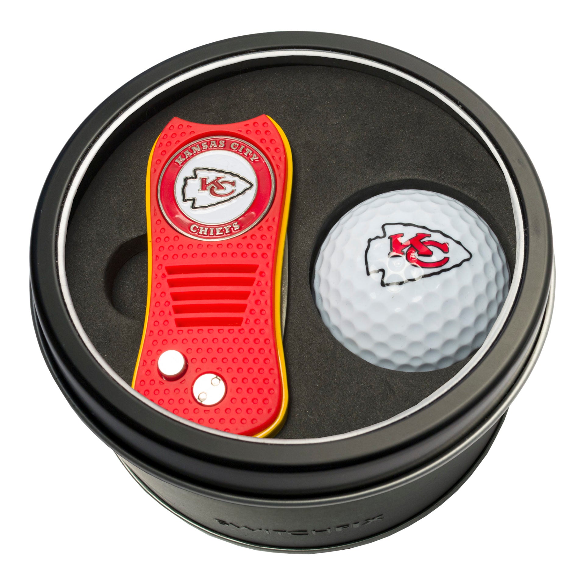 KANSAS CITY CHIEFS SWITCH BALL TIN