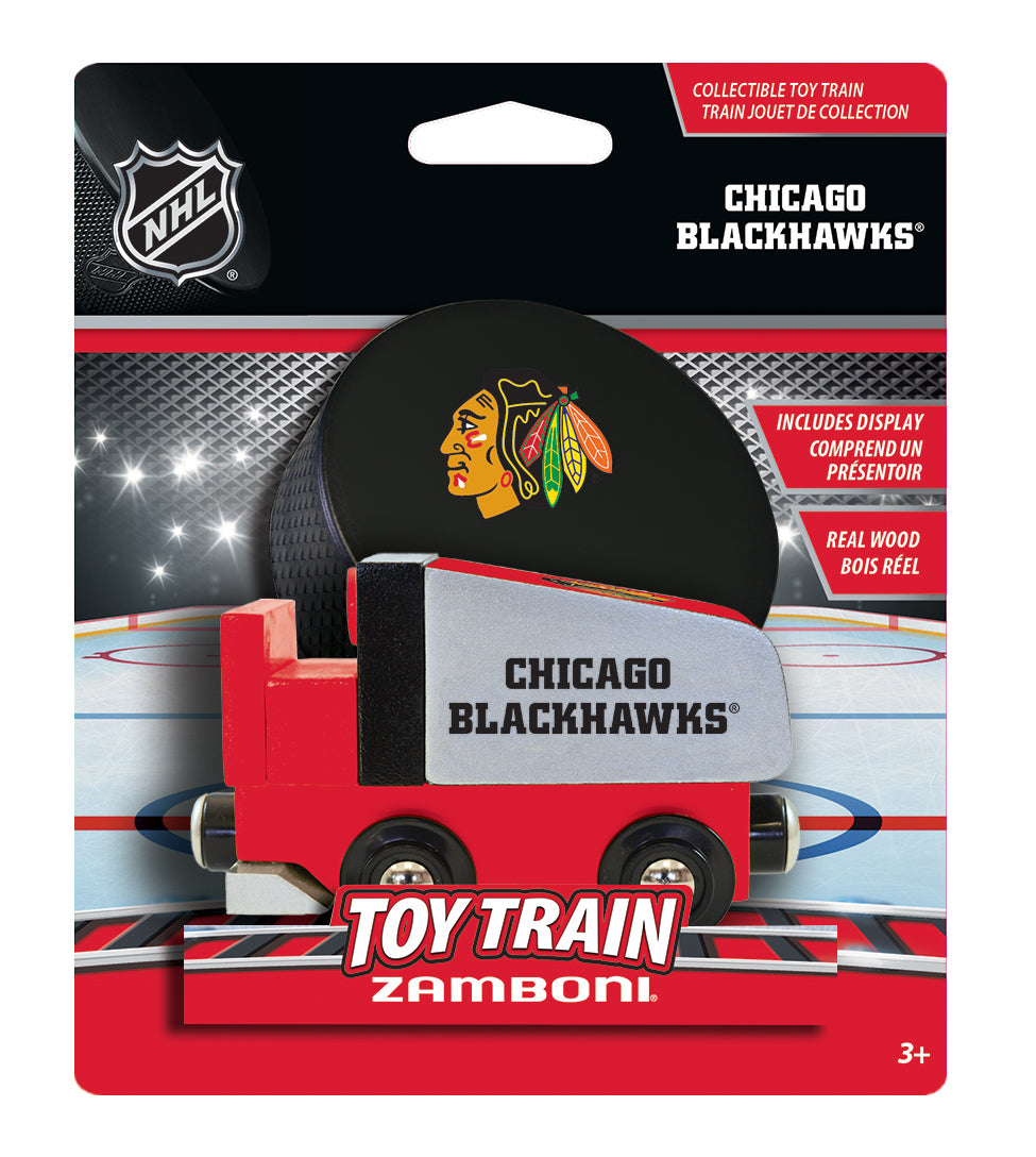 Chicago Blackhawks Wood Train Engine