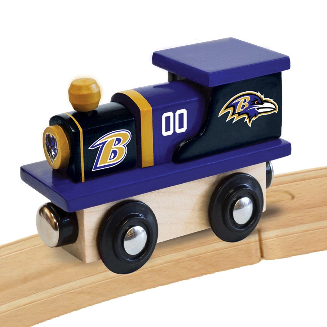 Baltimore Ravens Wood Train Engine