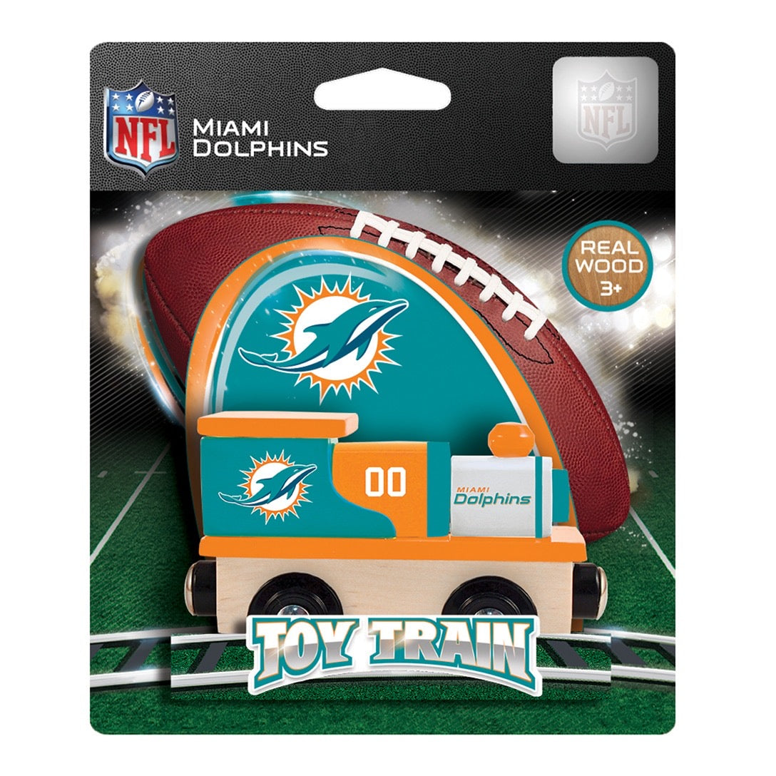 Miami Dolphins Wood Train Engine