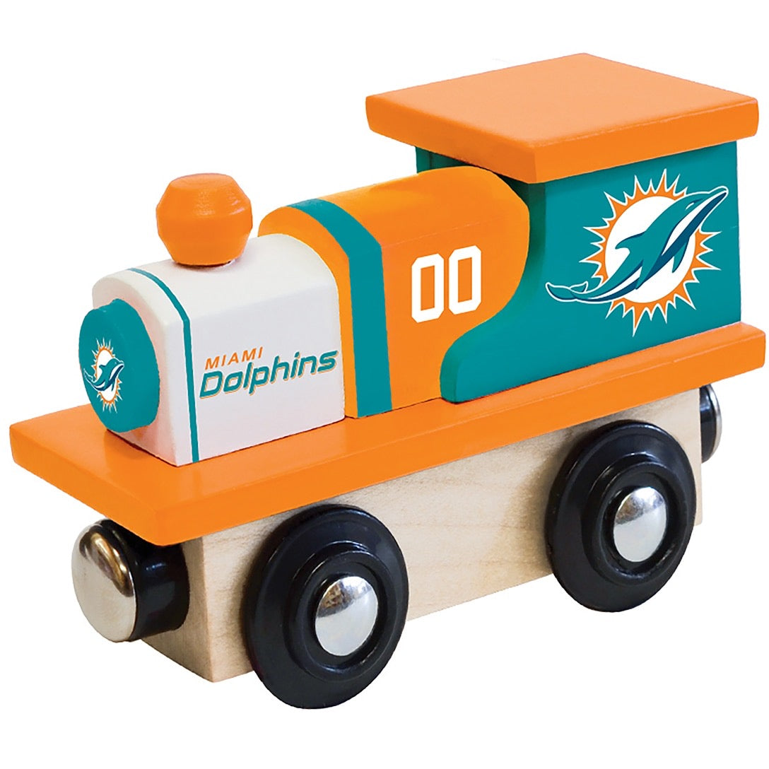 Miami Dolphins Wood Train Engine