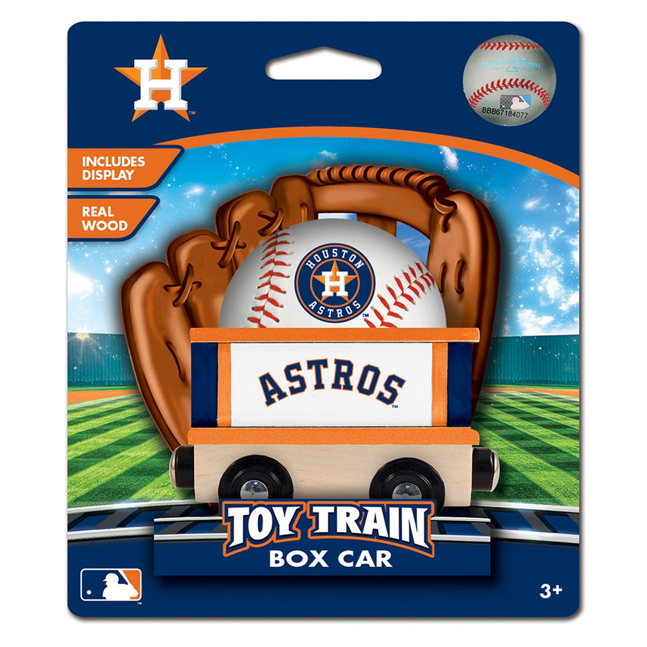 Houston Astros Wood Train Box Car