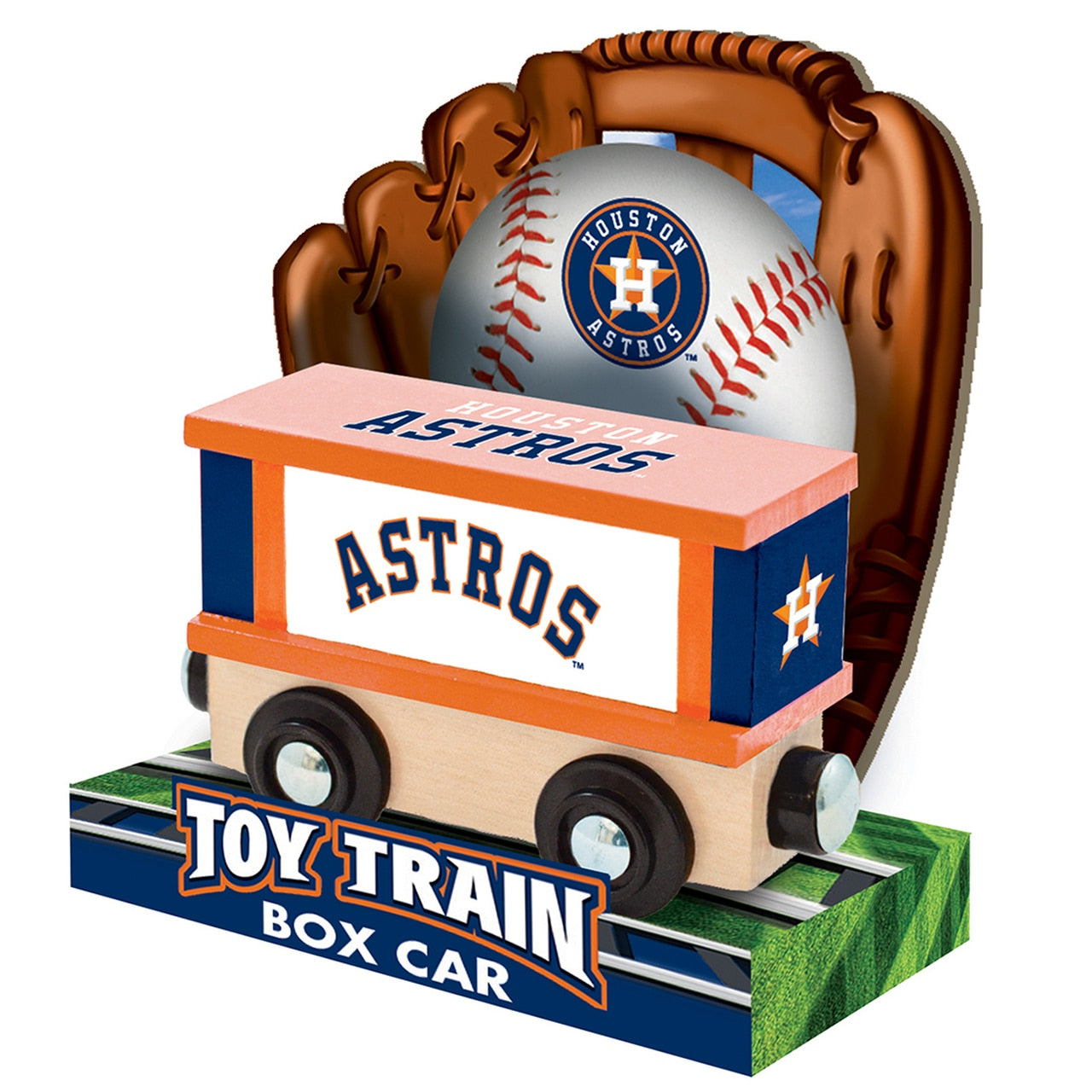 Houston Astros Wood Train Box Car