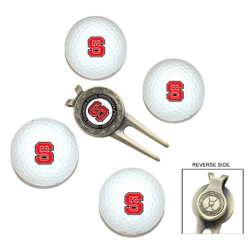 NORTH CAROLINA ST 4 BALL GIFT SET