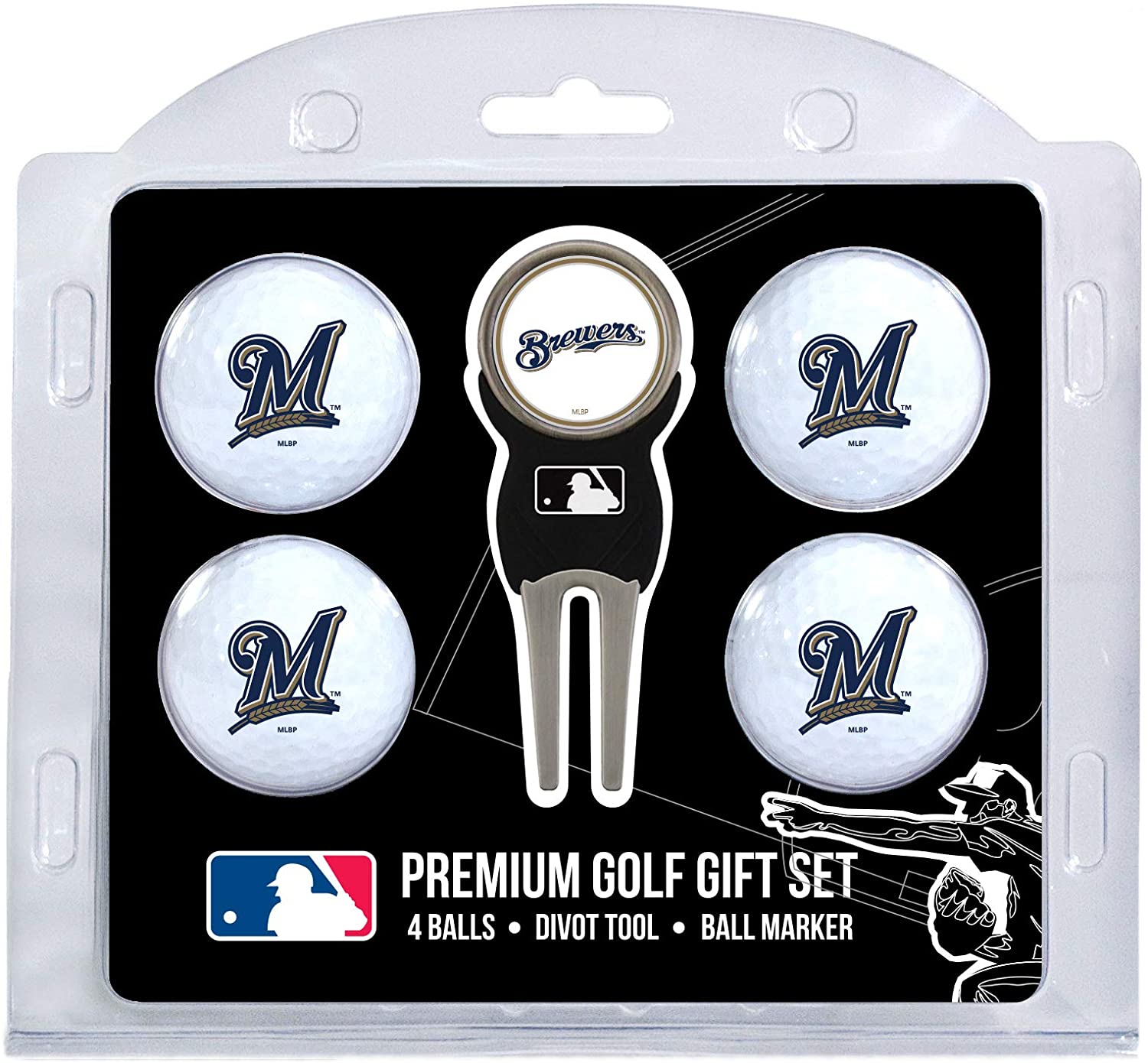 MILWAUKEE BREWERS 4 BALL GIFT SET