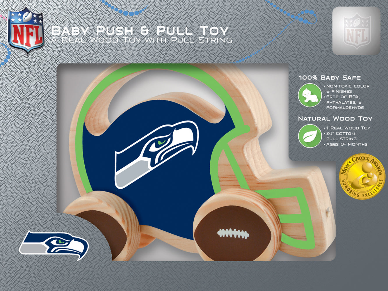 Seattle Seahawks Wood Push & Pull Toy