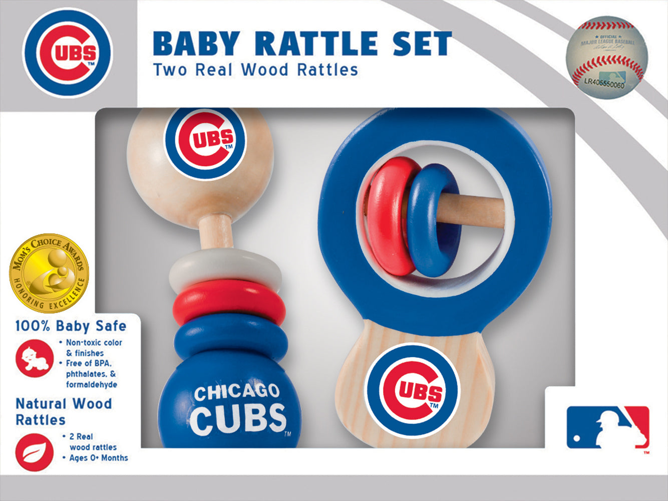 Chicago Cubs Wood Rattle Set