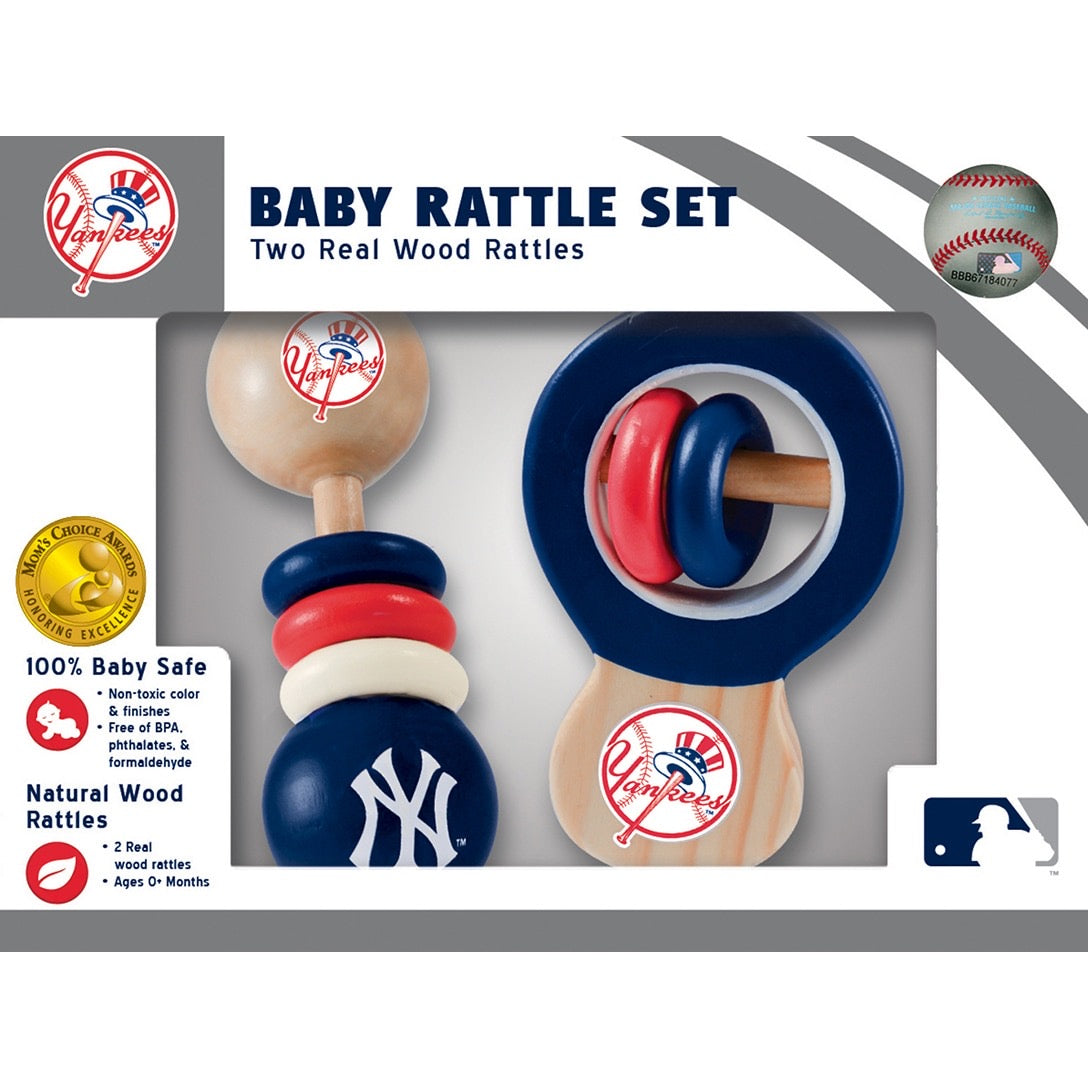 New York Yankees Wood Rattle Set