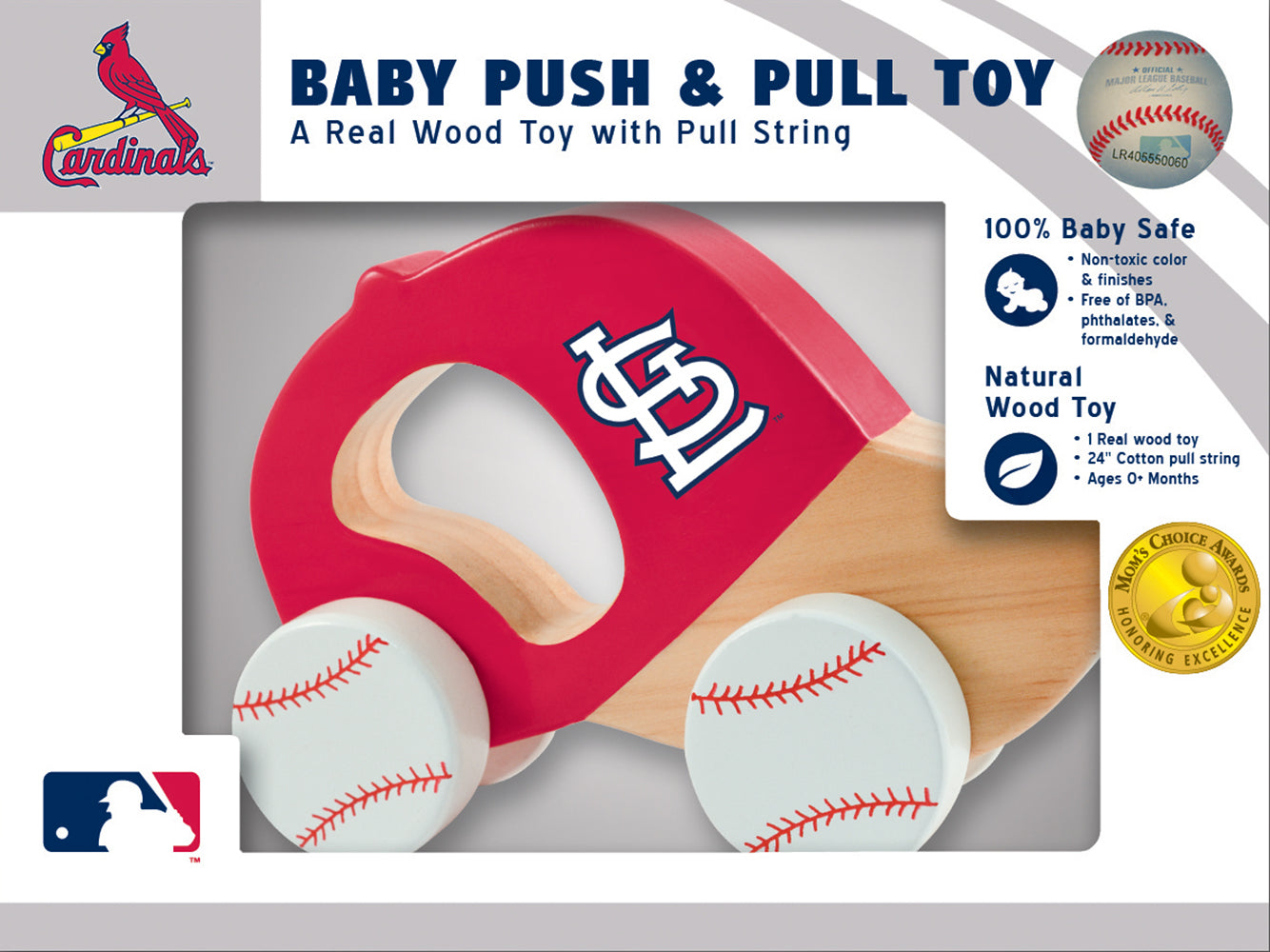 St. Louis Cardinals Wood Push & Pull Toy