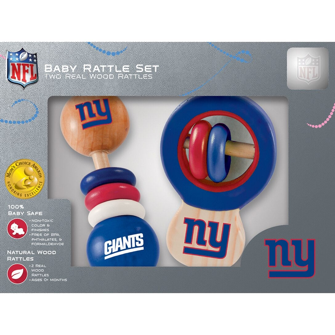 New York Giants Wood Rattle Set