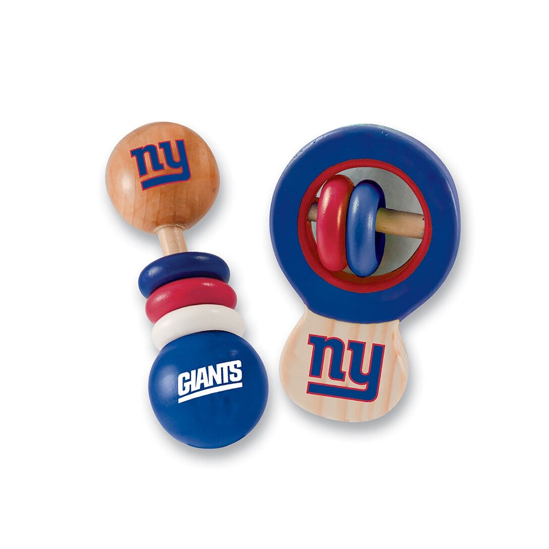 New York Giants Wood Rattle Set