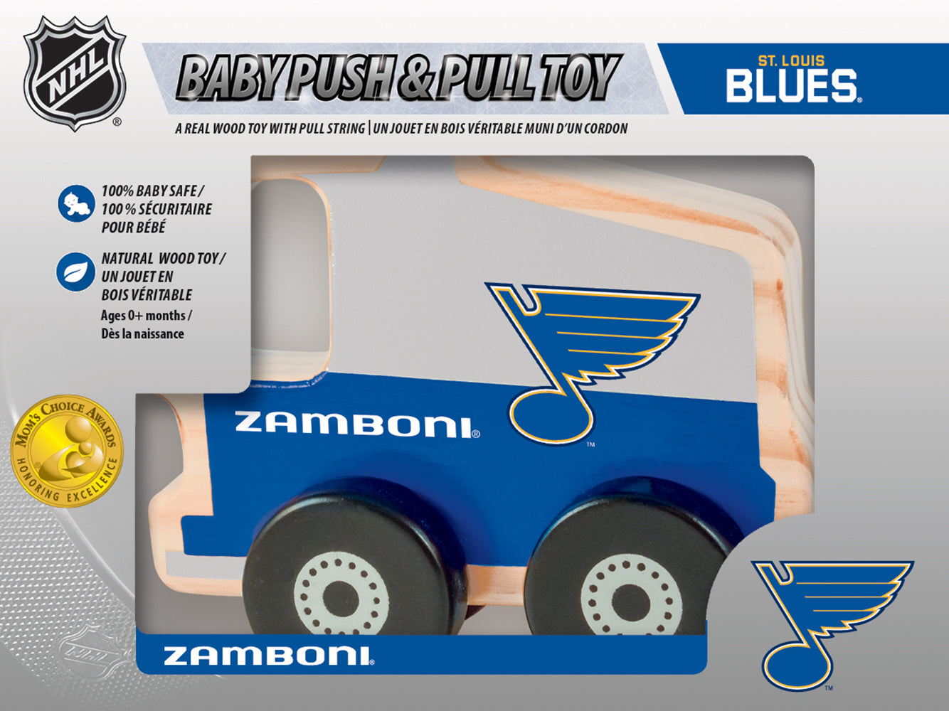 St. Louis Blues Wood Push & Pull Toy