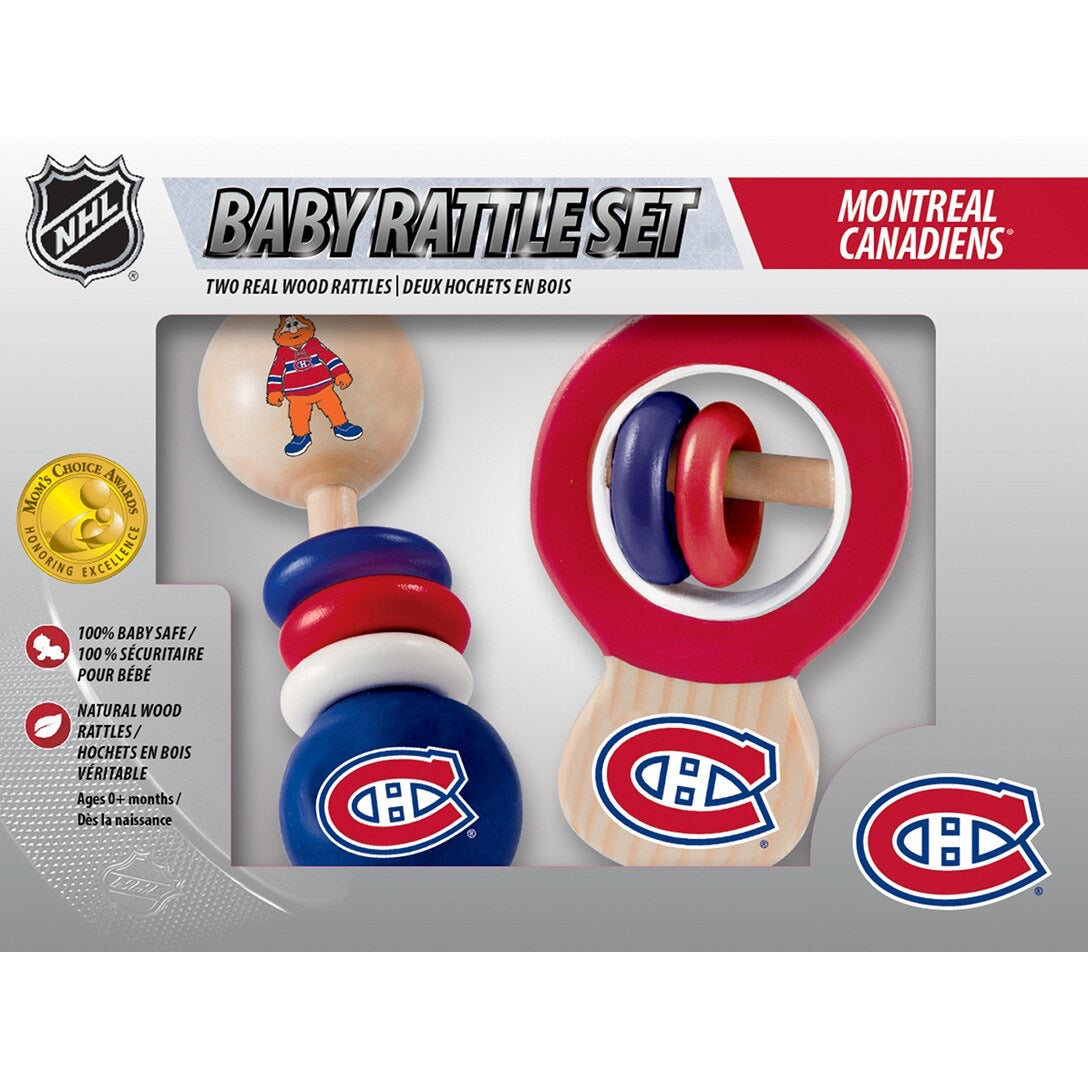 Montreal Canadiens Wood Rattle Set