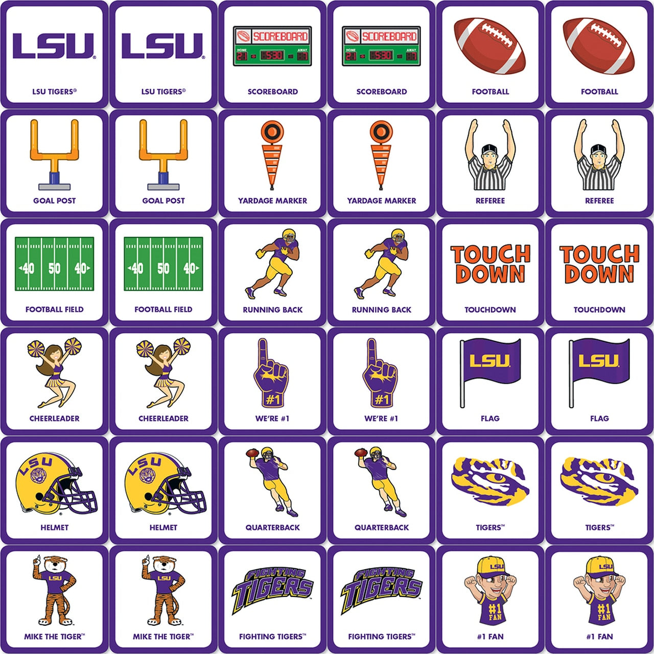 Louisiana State Matching Game